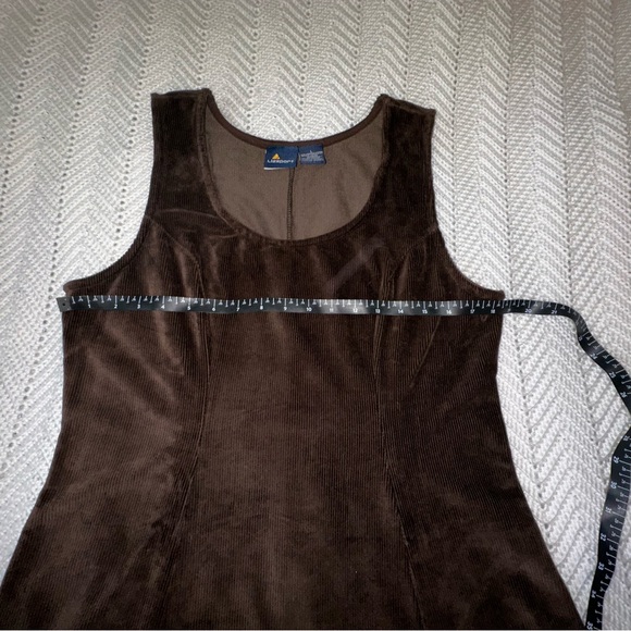Women's Liz Sport Brown Corduroy Mini Dress - Size Large - Picture 5 of 6